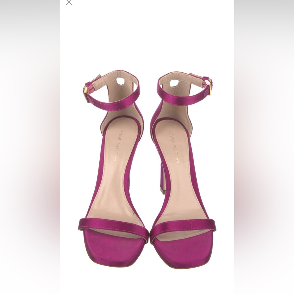 Stuart weitzman heel nudist in magenta pink usa 6